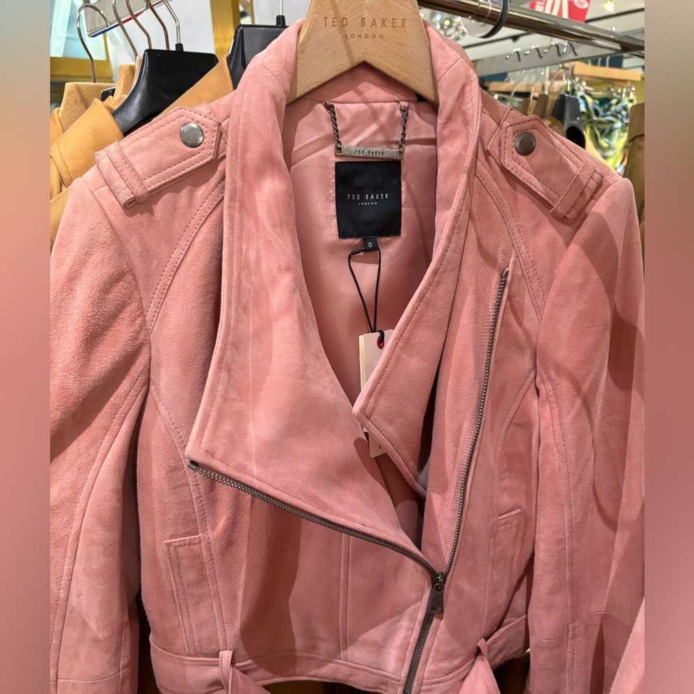 Ted Baker SUEDE BIKER JACKET
DUSKY-PINK